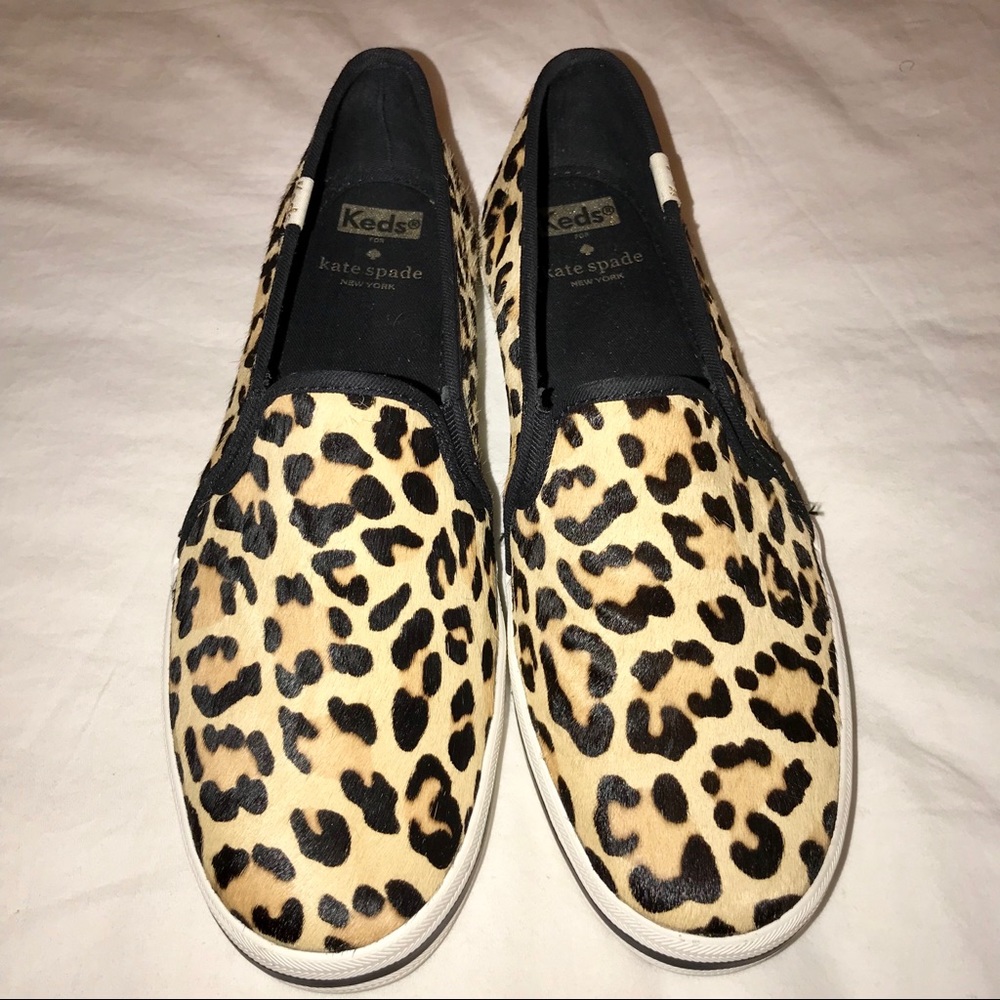 Keds x Kate Spade Calf Hair Slip On Sneakers